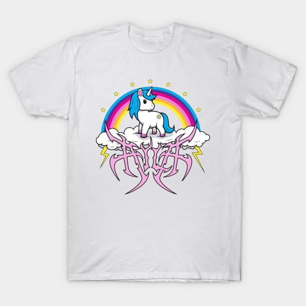 Ayla Death Metal Unicorn T-Shirt by UnluckyDevil